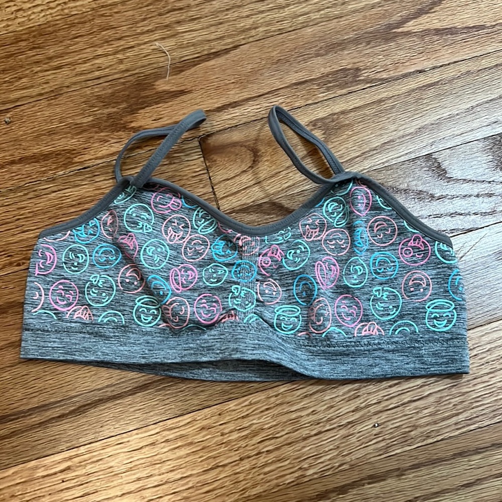 emoji print training bra